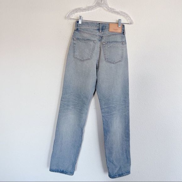 MOUSSY VINTAGE MV Teaneck Wide Straight Jeans size 24” in light/Blue - Picture 7 of 12